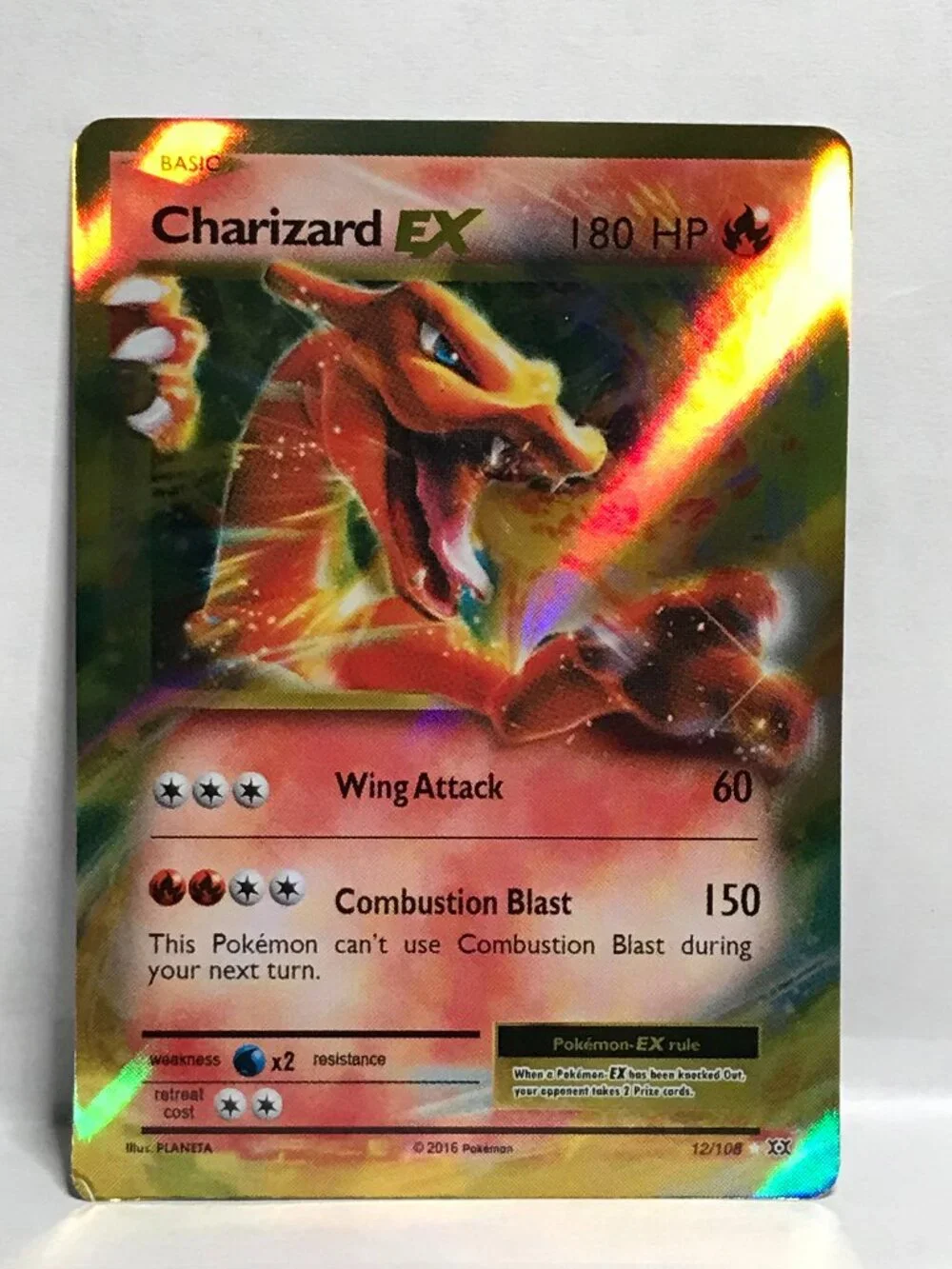 Pokémon TCG Charizard-EX XY Evolutions 12/108 Holo Holo Rare EX